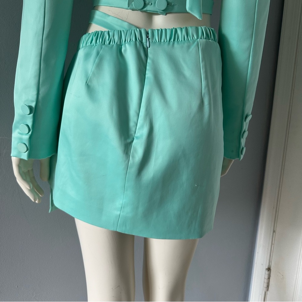 For Love and Lemons Marie Set Cutout Blazer Asymmetric Mini Skirt - Picture 6 of 11